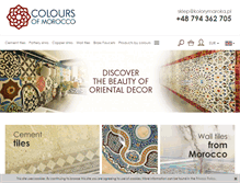 Tablet Screenshot of coloursmorocco.com